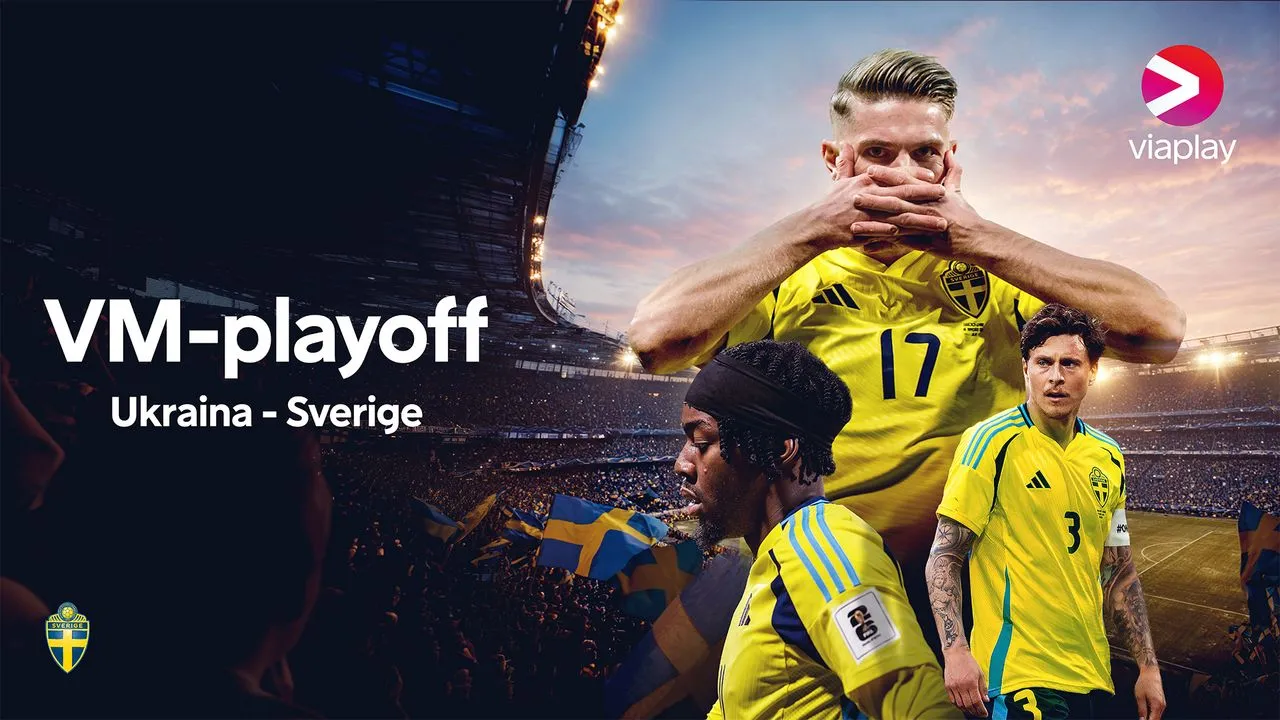 VM-playoff Sverige mot Ukraina 2026 &copy; Viaplay Group